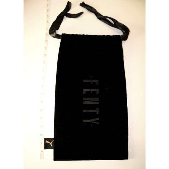 PUMA Fenty by Rihanna Black Velvet Drawstring Bag - Picture 4 of 4